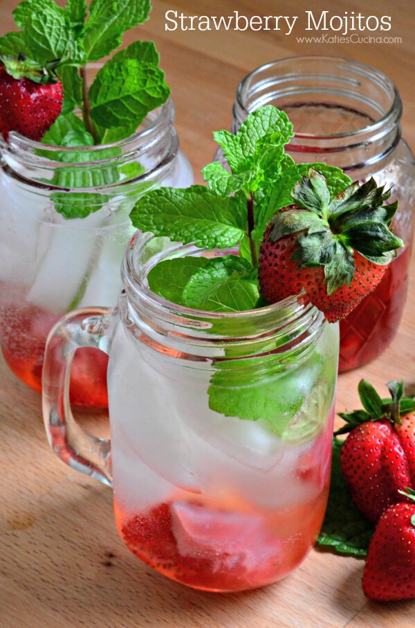 Strawberry Mojitos, Perfect On Hot Summer Days