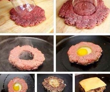 Egg in the hamburger: