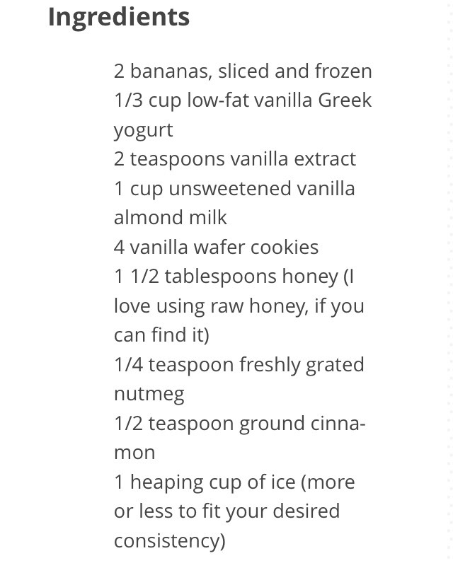 " Banana Cream Pie Smoothie"