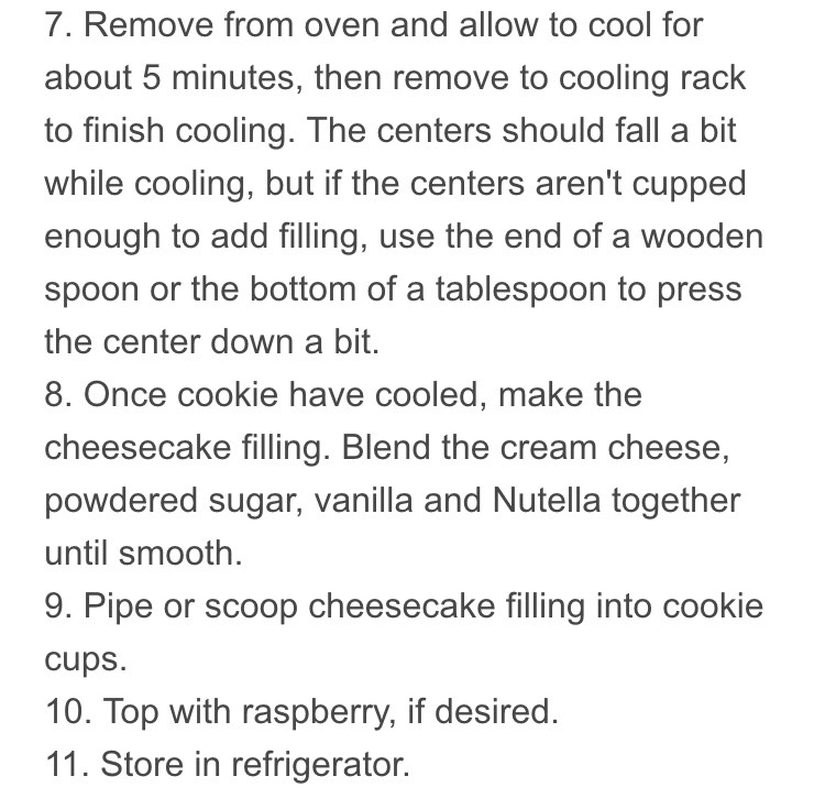 Nutella Cheesecake Chocolate Cookie Cups 