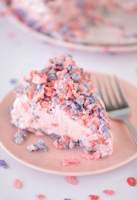 Strawberry crunch ice cream  cake