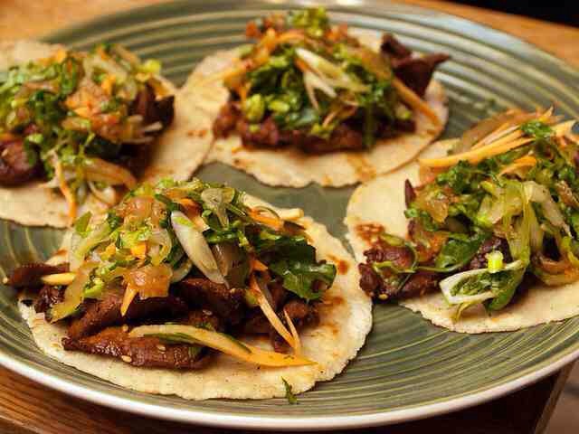 Korean Beef Tacos With Kimchi