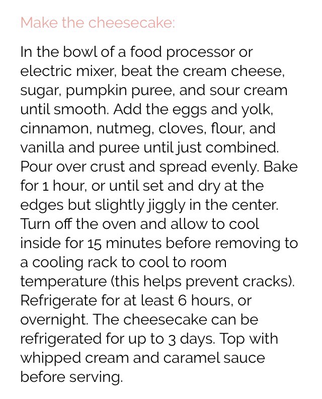 Salted Carmel Pumpkin Cheesecake 