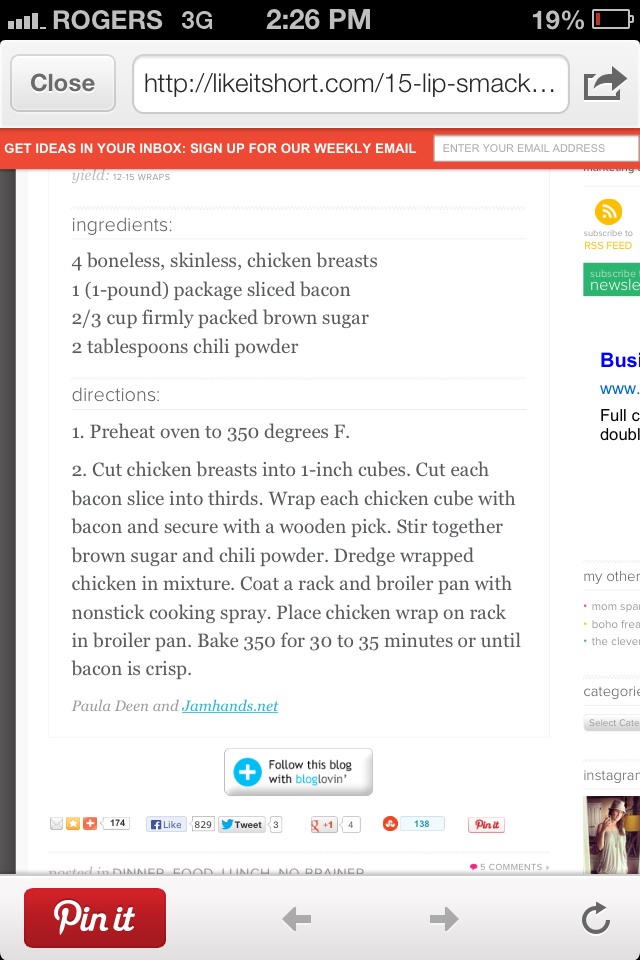 Sweet Bacon Chicken Wraps