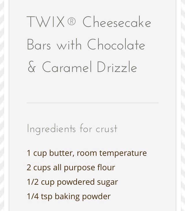 Twix Cheesecake Bars- MY FAVE!!