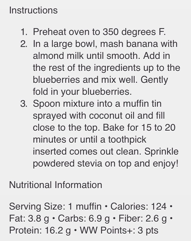 Clean Blueberry Protein Muffins 😍😍😍