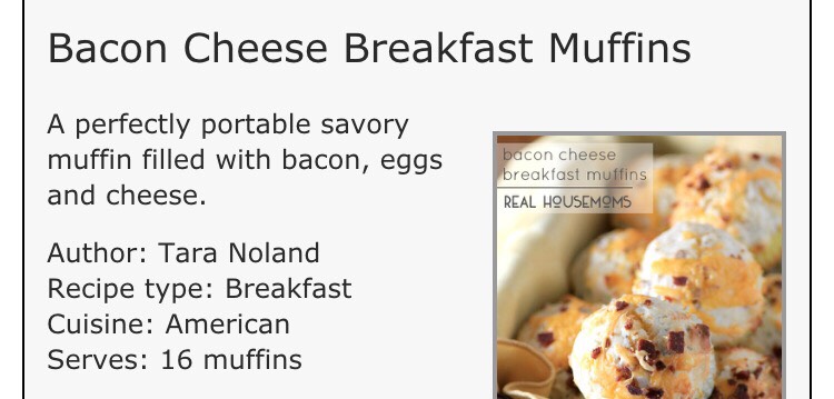 Bacon Cheese Breakfast Muffins!! 😋😋