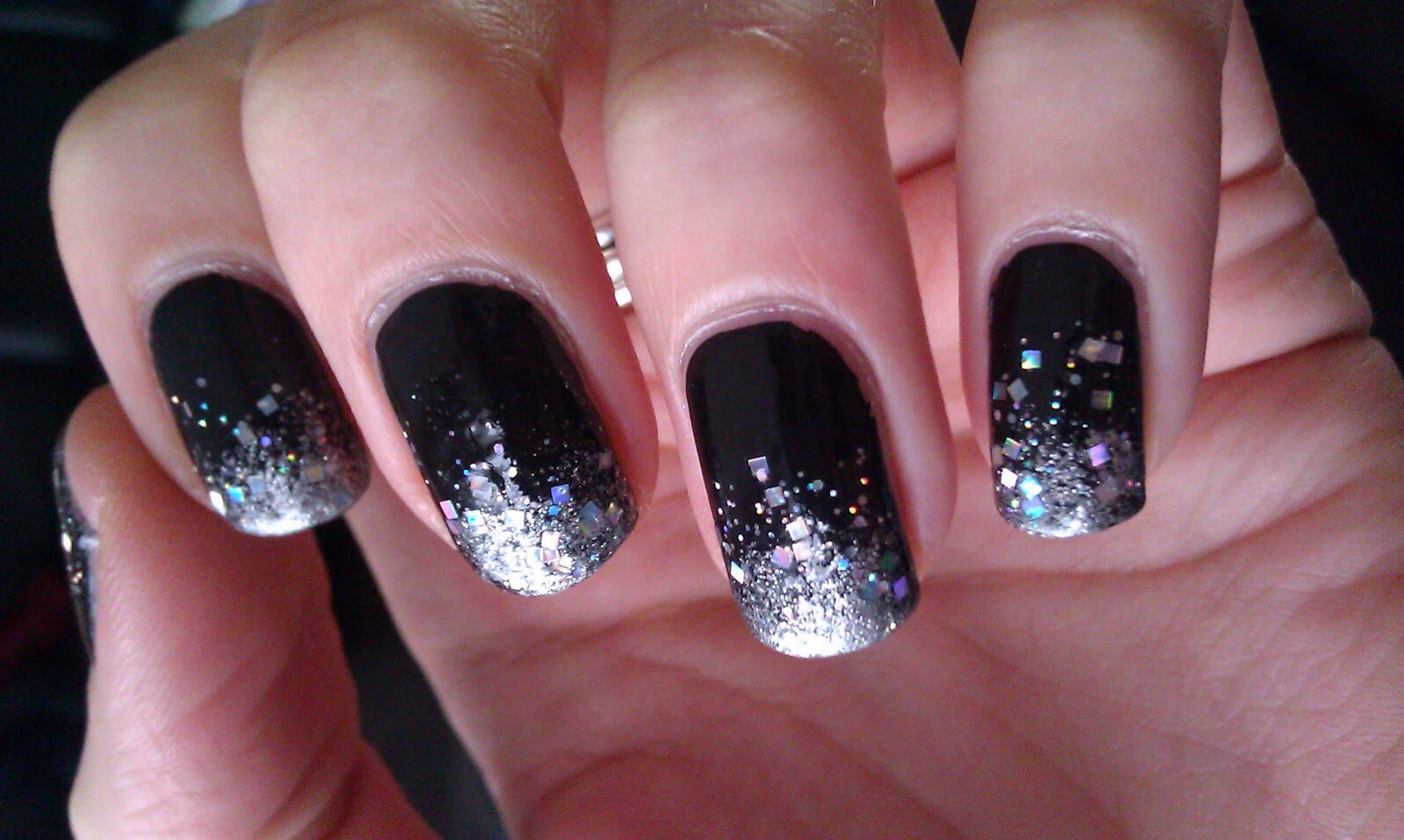 
12. If you have chipped nail-polish, add crackle or glitter on top to disguise the look of chipping.