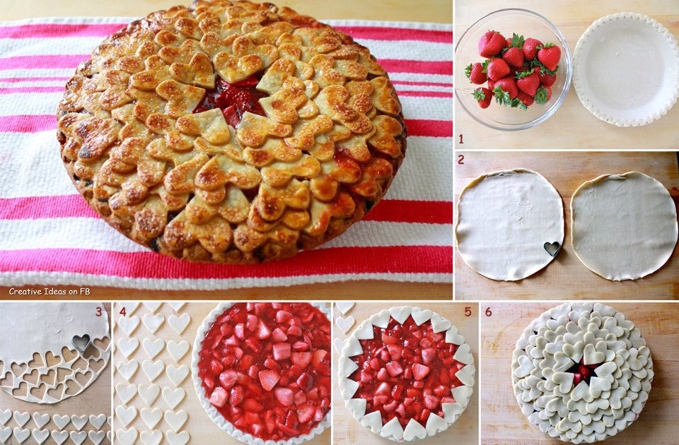 A beautiful pie for thanksgiving, Christmas, or valentines day. Because hearts and love are for all year round. :)
