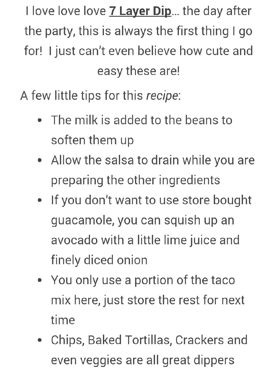 7 Layer Dip In A Cup Appetizer!