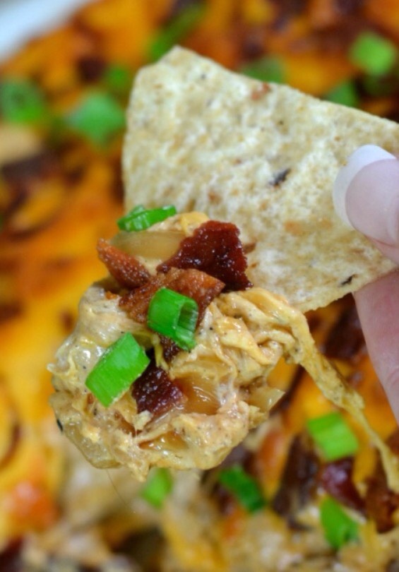 Cheddar bacon stuffed mushroom dip