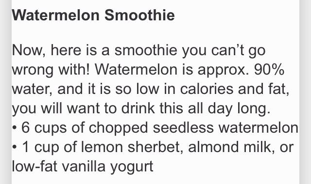 Watermelon Smoothie = Weight Loss