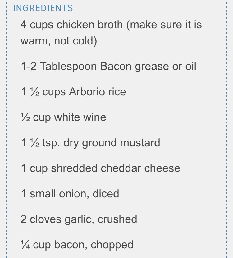 💛Bacon Cheddar Risotto💛