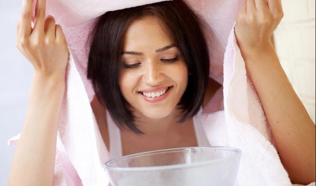 Put your face over a deep bowl filled with steaming hot water for 5-10mins, then cover your head with a towel to prevent the steam for coming out. Try to get the steam as hot as possible, but make sure it is comfortable for you!