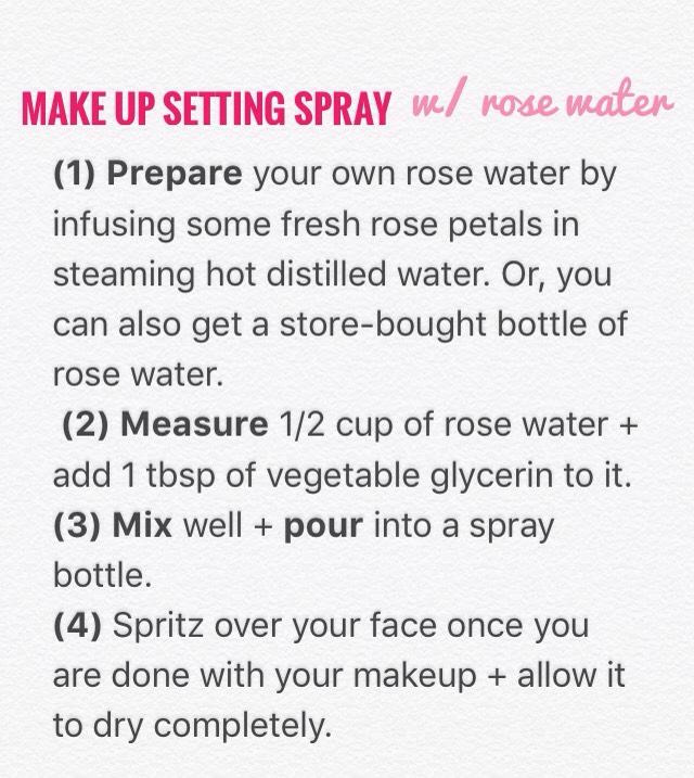 DIY | 5 ALL-NATURAL MAKE UP SETTING SPRAYS! 
