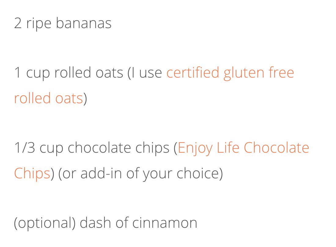 Skinny Banana Oatmeal Cookies. Only Three Ingredients. 🍌