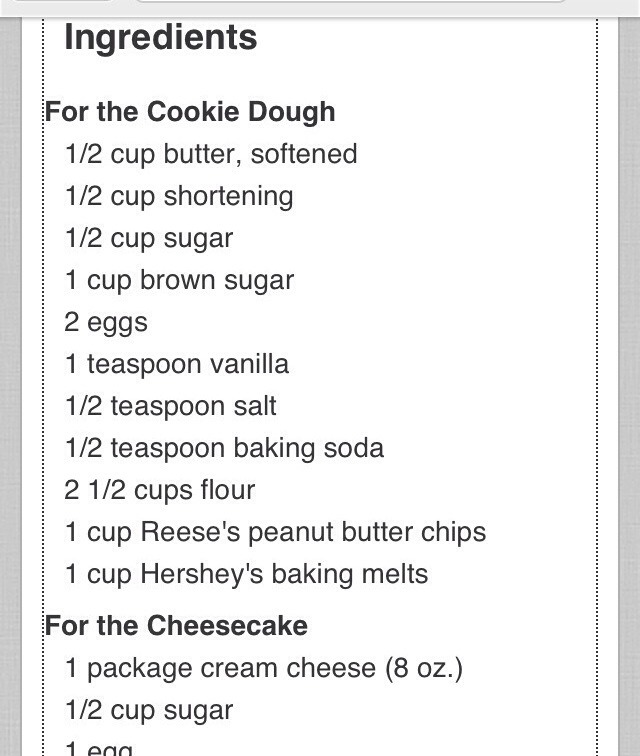 Cheesecake Cookie Bars