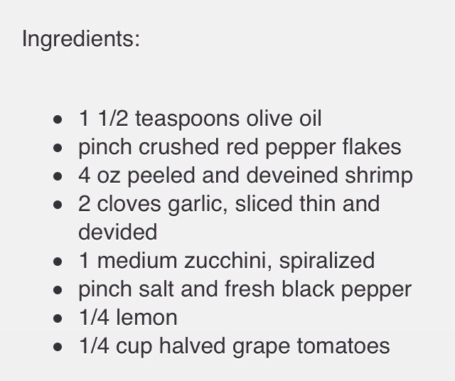 Zucchini Noodles (Zoodles) with Lemon-Garlic Spicy Shrimp ✨✨✨✨✨✨✨✨✨✨