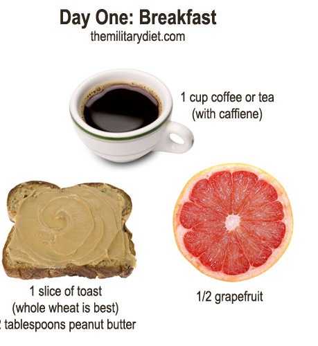 Substitutes

Coffee: caffeinated tea


Grapefruit: cup of water + 1/2 tbsp baking soda

Peanut Butter: almond butter, pumpkin butter, soy butter, sunflower seed butter, hummus or bean dip

Bread: 1/8 c sunflower seeds, 1/2 c whole grain cereal, 1/2 high protein bar, 1 tortilla or 2 rice cakes 
