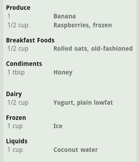 Healthy Oatmeal Smoothie