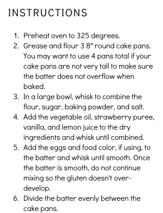 "MADE FROM SCRATCH STRAWBERRIES & CREAM CAKE"