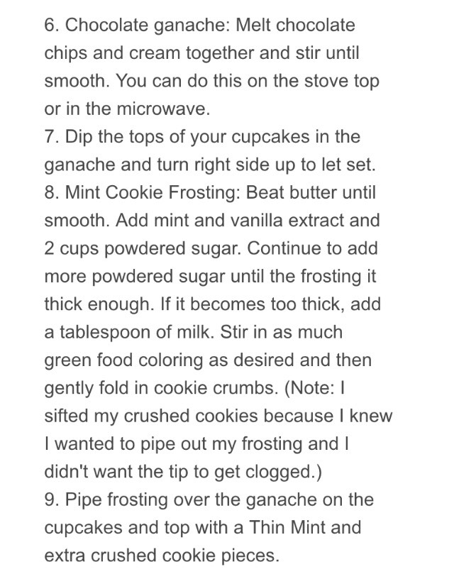 DELICIOUS THIN MINTS CUPCAKES
