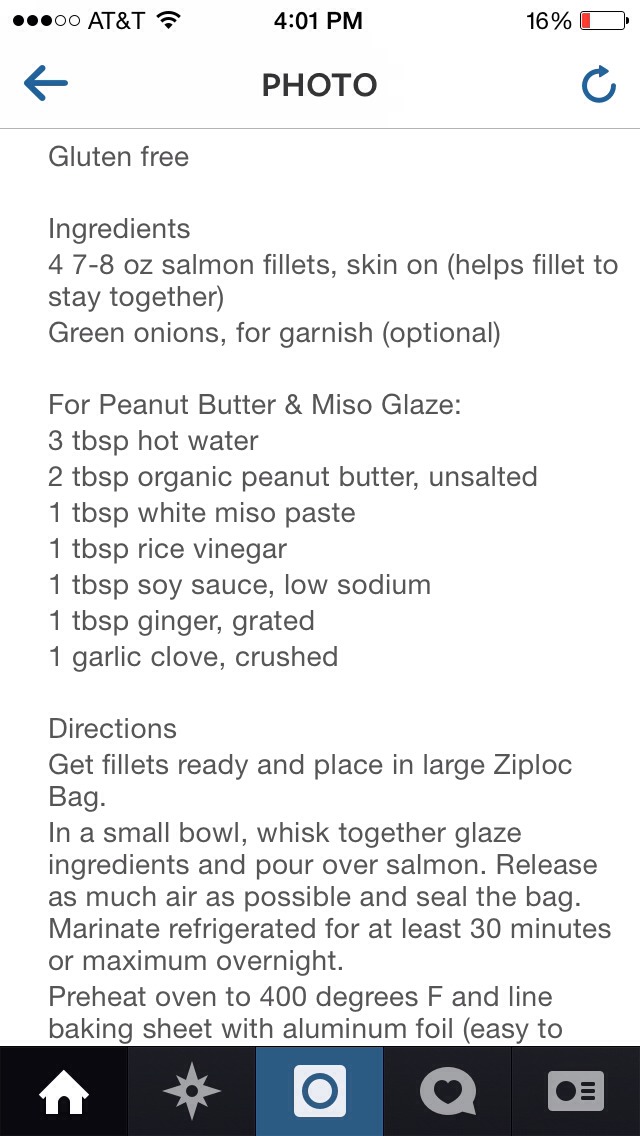 Gluten Free Peanut Butter & Miso Glazed Salmon