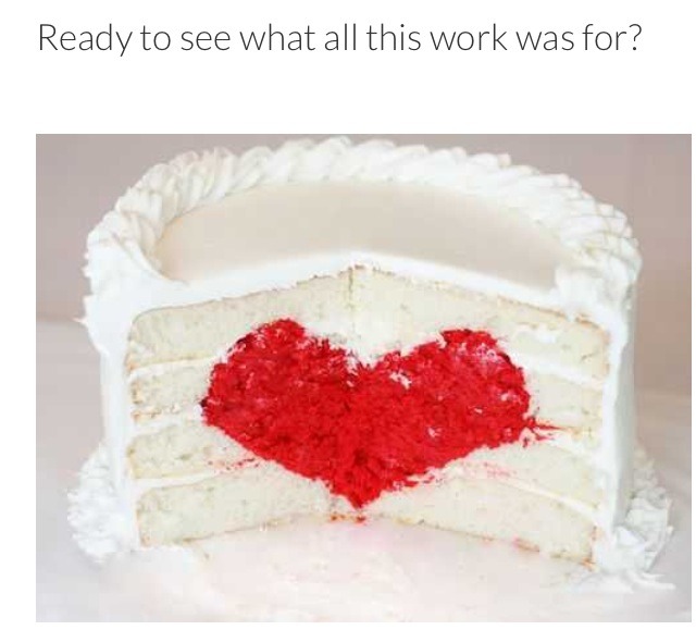 Surprise Heart Cake Tutorial. Includes Recipes For White Cake, Red Velvet Cake And White Frosting.