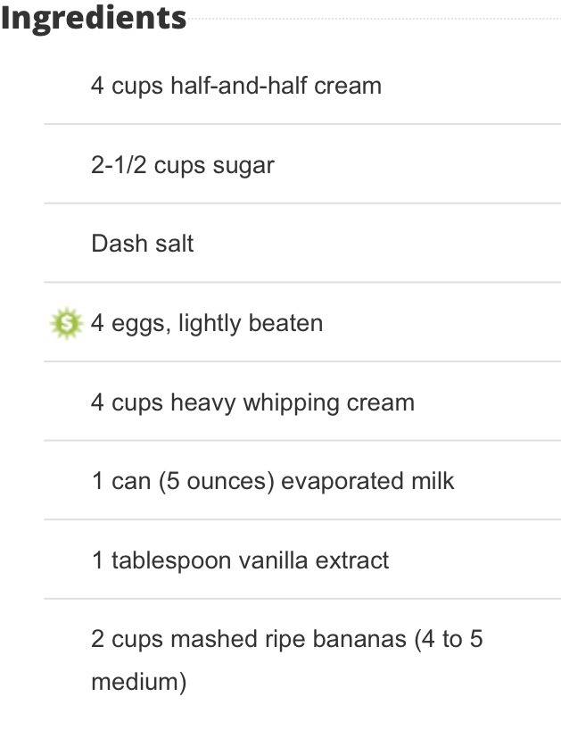 Banana Ice Cream Recipe