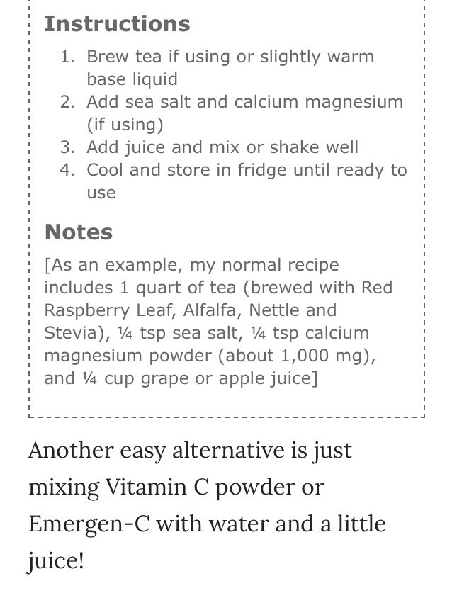 Natural Sport Drink Recipe