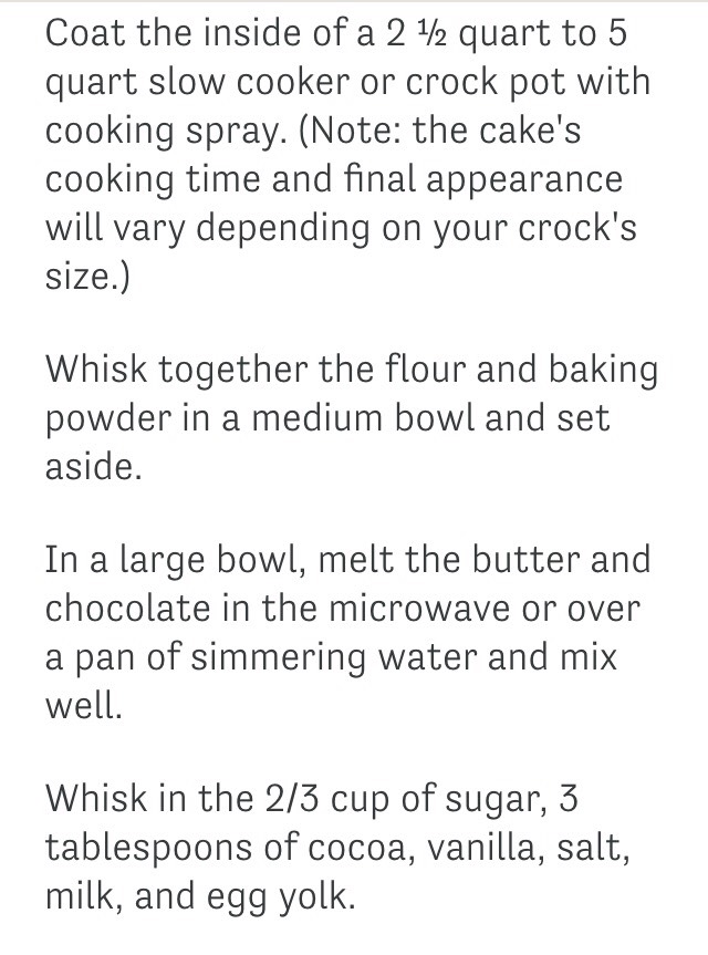Slow Cooker Mud Cake 