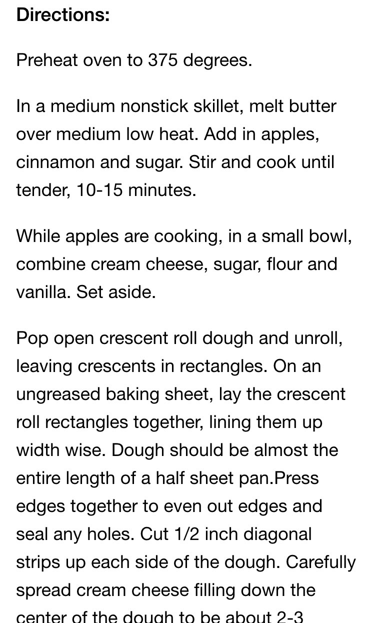 Apple Cinnamon Cream Cheese Danish