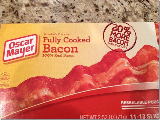 I have found it is much easier to keep some fully cooked bacon on hand to use in recipes and/or salads calling for bacon crumbles.  You can have this done in minutes (in the micro) and it tastes good mixed in with other things.  