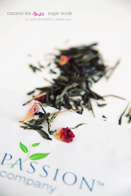 3rd part’s all about details: scent and aesthetics. Add essential oils of choice to achieve your favorite scent. No essential oils? Just add in raw ingredients such as lemon, dried lavender flowers, peppermint, rosemary, honey, ginger, or in my case…tea!