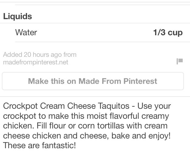 Cream Cheese Chicken Taquitos!