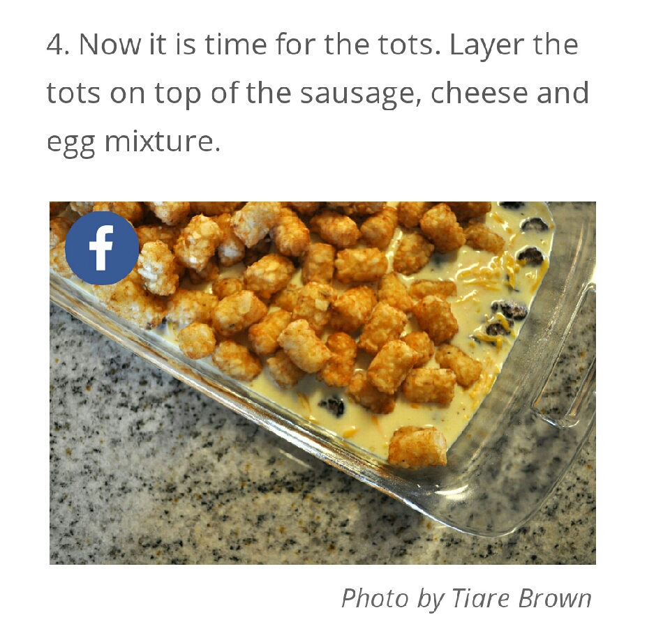 Bacon, Sausage, Egg & Tater Tot Breakfast Bake