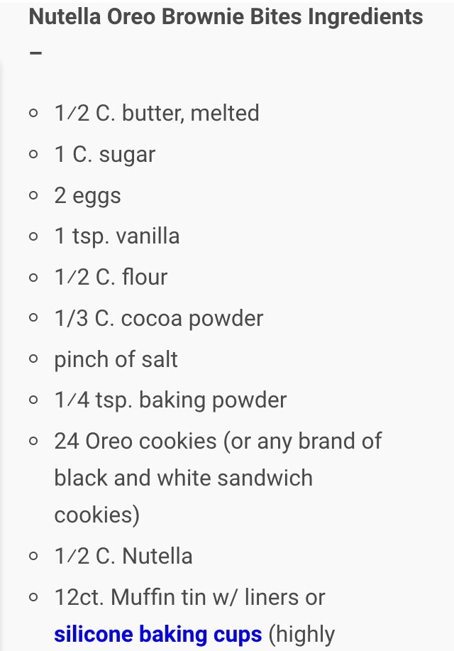 Delicious Nutella Oreo Brownie Bites!