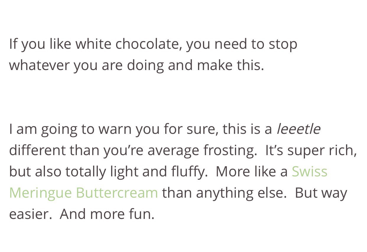 2⃣ Ingredients White Chocolate, Fluffy Buttercream. 😊 Unbelievably Tasty. 😊