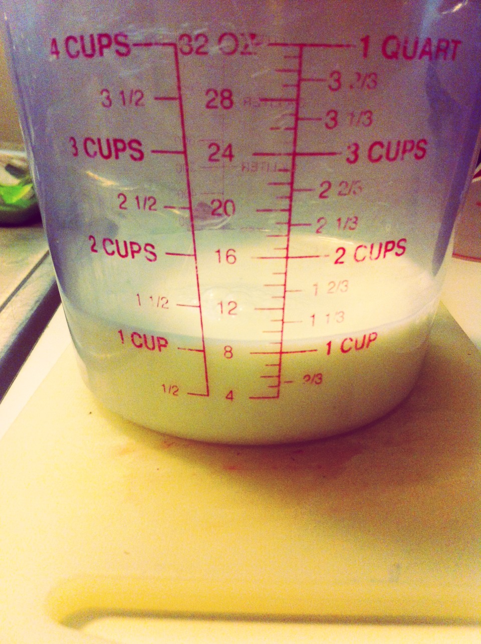 Add 1-2 cups of milk. 