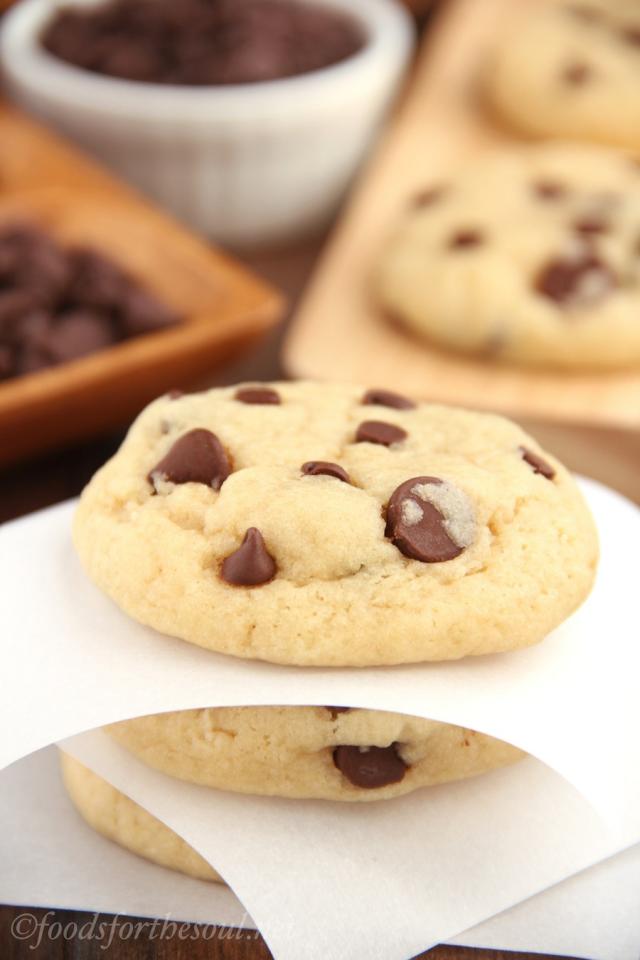 The ULTIMATE Healthy Low Fat Chocolate Chip Cookies -- So Buttery, Soft & Chewy!