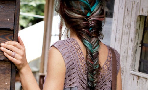 Fishtail braids give a really cool wave pattern when you take them out in the morning