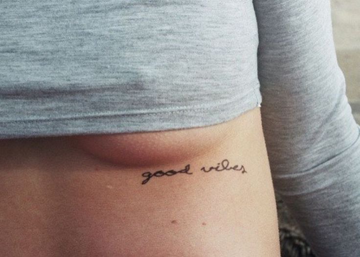 Beautiful Under Breast Tattoo Designs