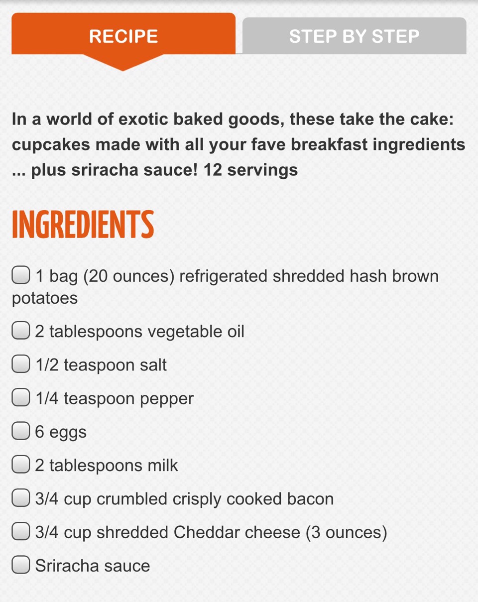 Bacon Egg Breakfast Cupcakes