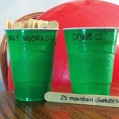 1. Use Popsicle sticks as motivation to work out.