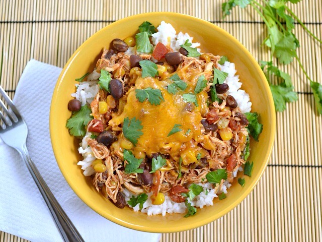 🍴🍷Slow Cooker Taco Chicken Bowls🍋🍧
