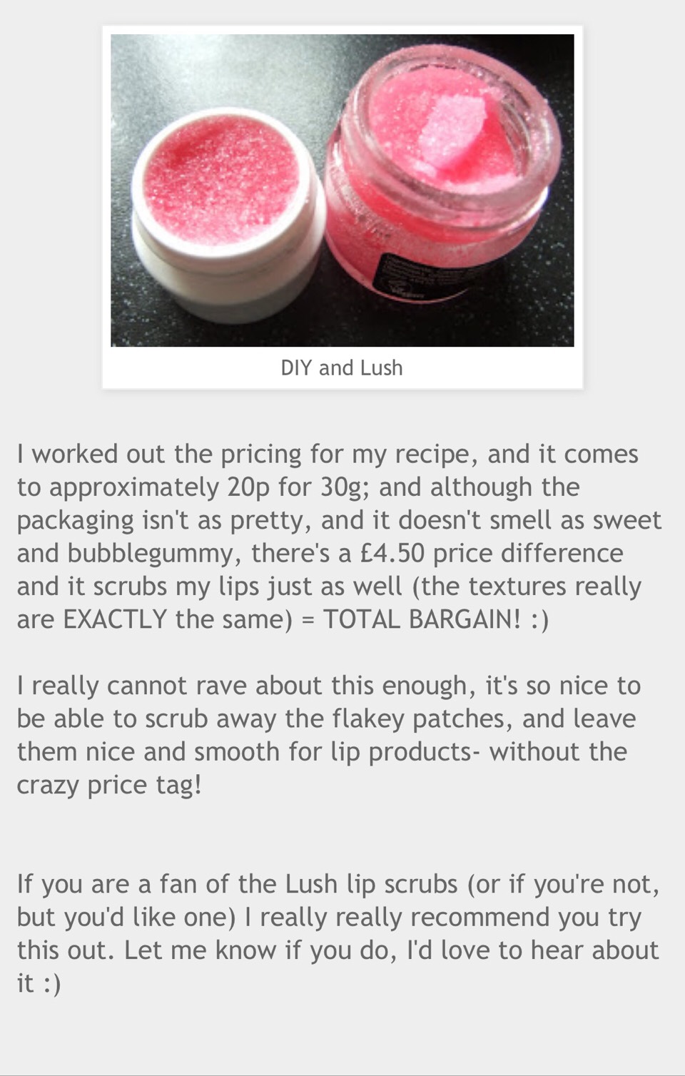 DIY Lip Scrub. ( Lush Bubblegum Lip Scrub Dupe) 😍