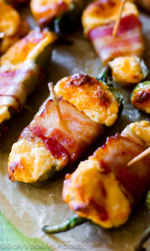 Make ahead tip:
jalapeño peppers can be stuffed and wrapped 1 day in advance. Refrigerate until ready to bake. You can also assemble and freeze up to 2 months. Thaw overnight in the refrigerator and bake as directed.
