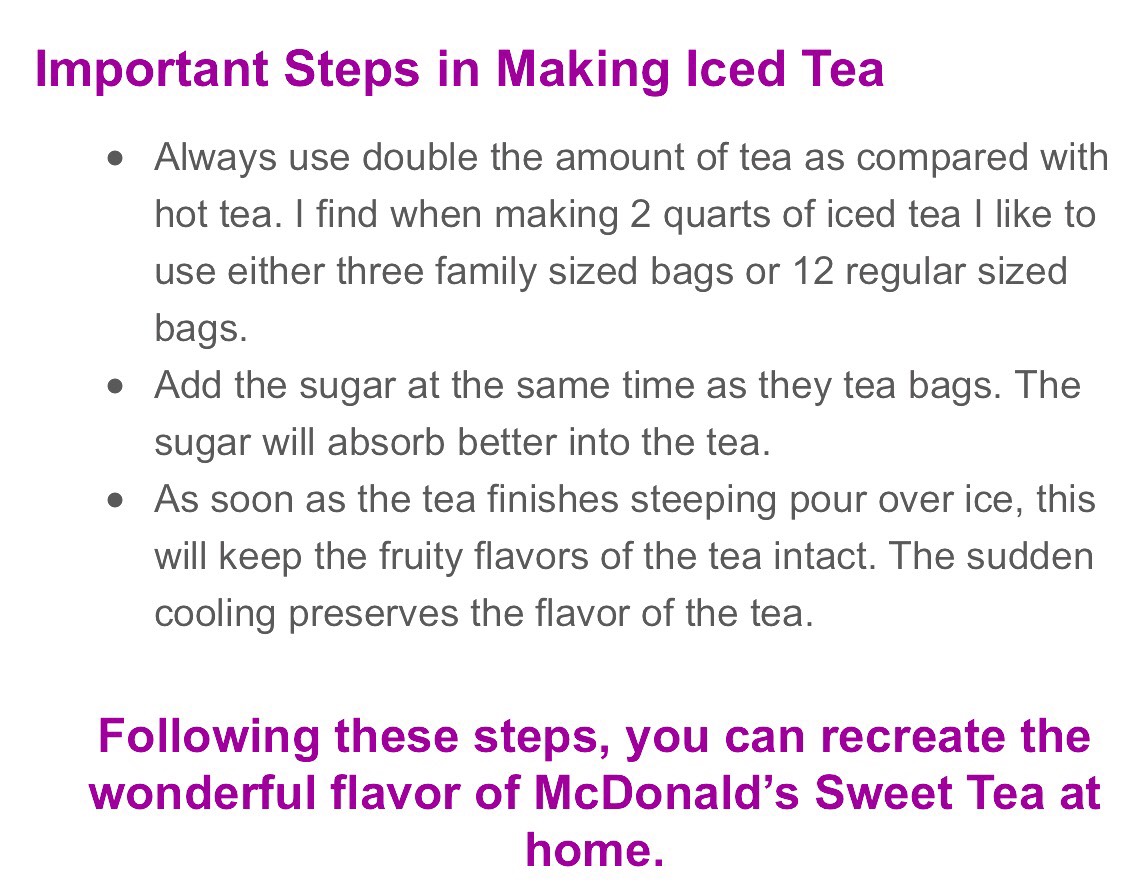 McDonald's Sweet Tea