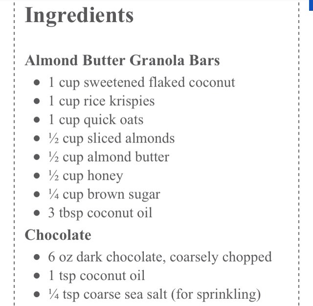 Salted Dark Chocolate Almond Butter Granola Bars