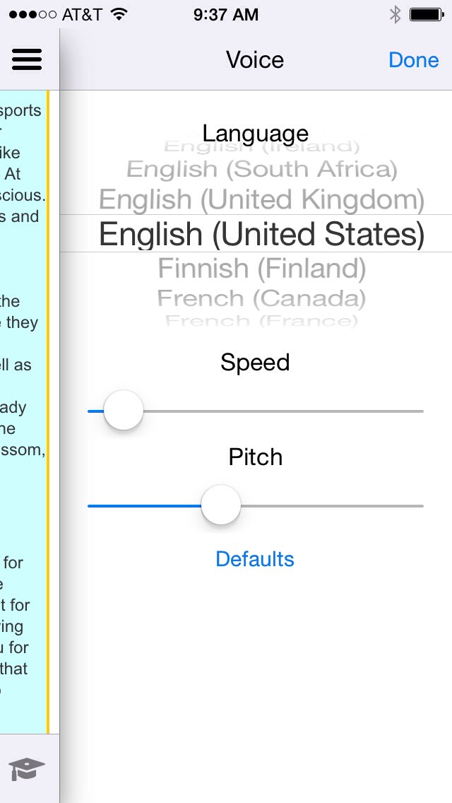 Supports 30 languages, so you can listen to nearly ANY article AND...learn a language!!